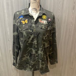 Love Tree Army fatigue Long Sleeve Shirt